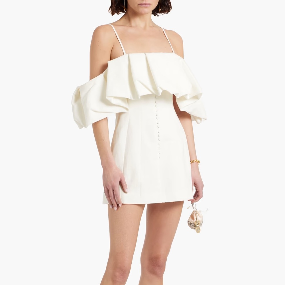 Simkhai Puffed Off-The-Shoulder Minidress